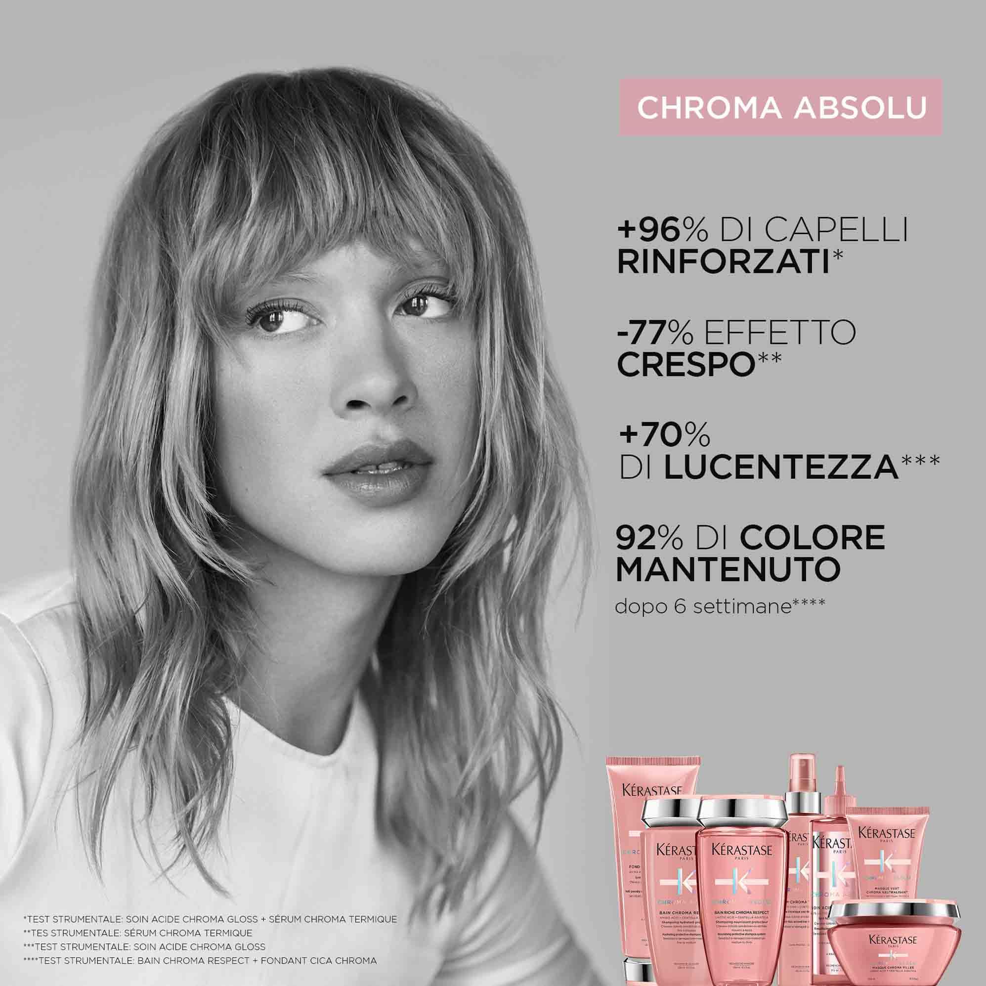 Kérastase, Chroma Absolu, Shampoo per Capelli Sensibilizzati o Danneggiati da Medi a Spessi, 250 ml + Balsamo per Capelli Colorati Sensibilizzati o Danneggiati da Fini a Medi, 200 ml