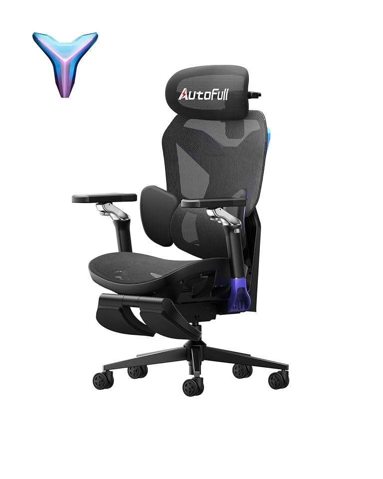 AutoFull G7 RGB Ergonomic Gaming Chair for Gaming & Office with RGB Lights