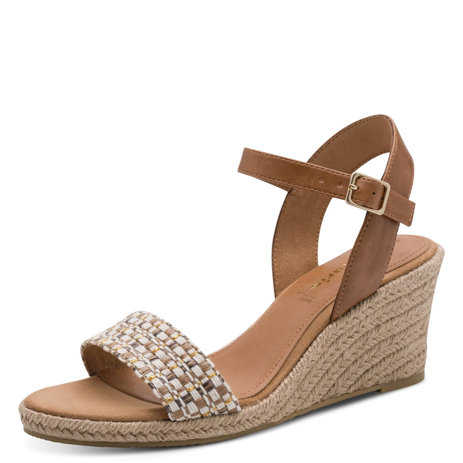 Tamaris Women’s sandal with wedge heel brown 6.5 UK