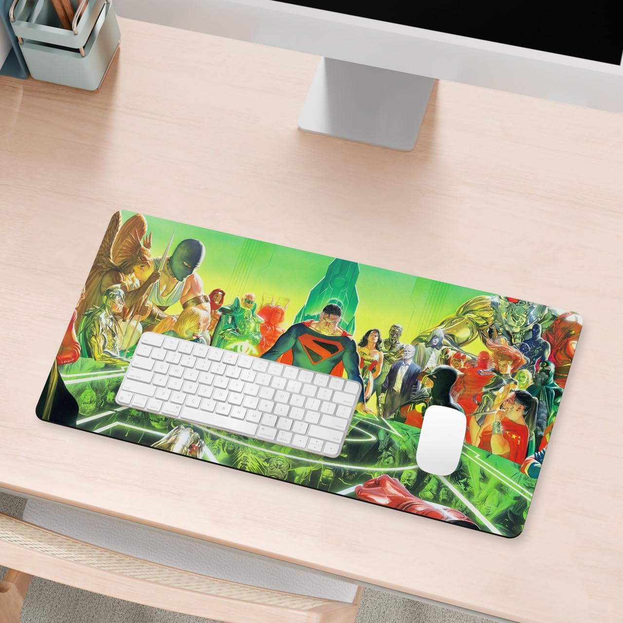 Head Case Designs Officially Licensed Justice League DC Comics Kingdom Comic Book Covers 23.62 x 11.81 x 0.12 inches (600 x 300 mm) - L Gaming Office Desk PC Keyboard Mouse Mat Pad