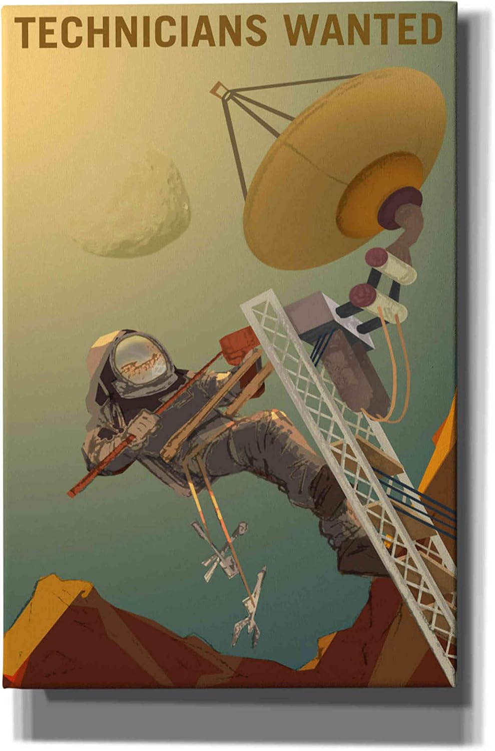 Epic Graffiti 'Mars Explorer Series: Technicians Wanted' Canvas Wall Art, 12" x 18"