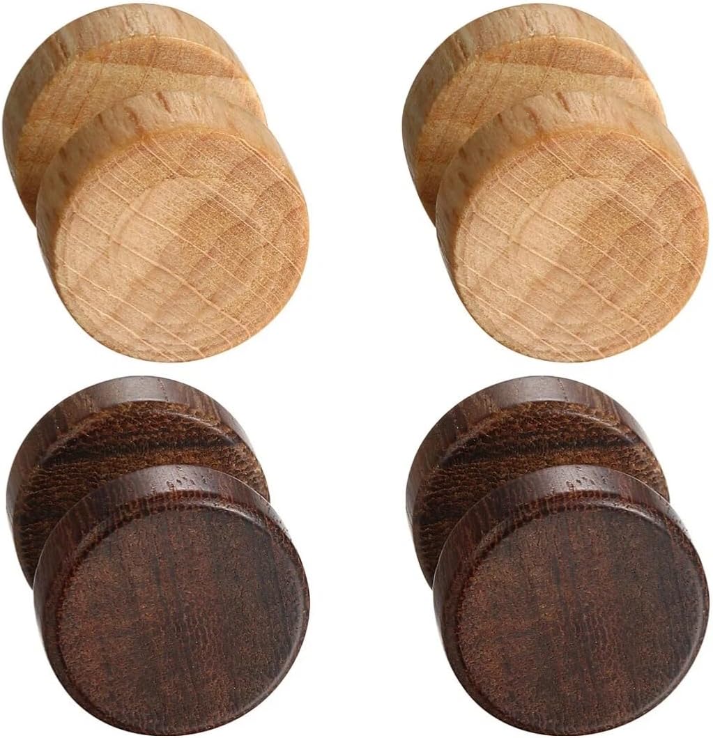 Cupimatch 3 Pairs Wood Stud Earrings Piercing Ear Plugs Barbell Tunnel Fake Gauge Earrings 16G for Men Women for Mother's Day