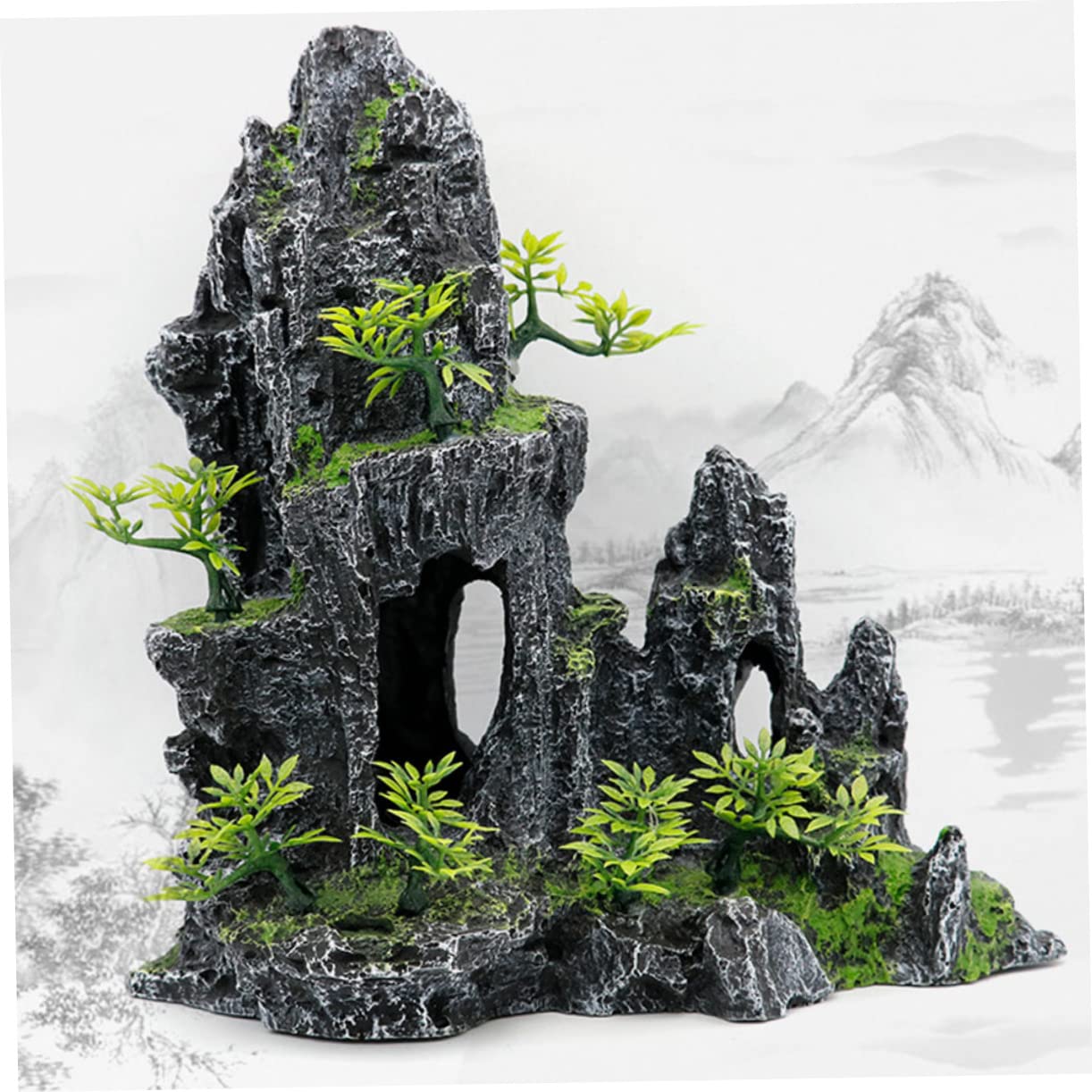 Aquarium Dekoration Aquarium Fischhöhle Berg Große Dekoration Höhle Ornament Berg Futterspender Steingarten Großer Für