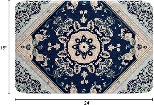 Miniatura 63 de Erosebridal Tapete de baño oriental vintage, Art Deco floral para puerta de entrada, tapete de baño tribal bohemio, tapete de baño tradicional