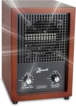 Mammoth Ion and Ozone Generator 3000 mg/hour, Adjustable up to 3,500 SqFt Ionizer & Deodorizer Ozone Odor Eliminator- Ozone Machine Wooden Design Ideal for Dust, Pollen, Pets & Smoke Smell