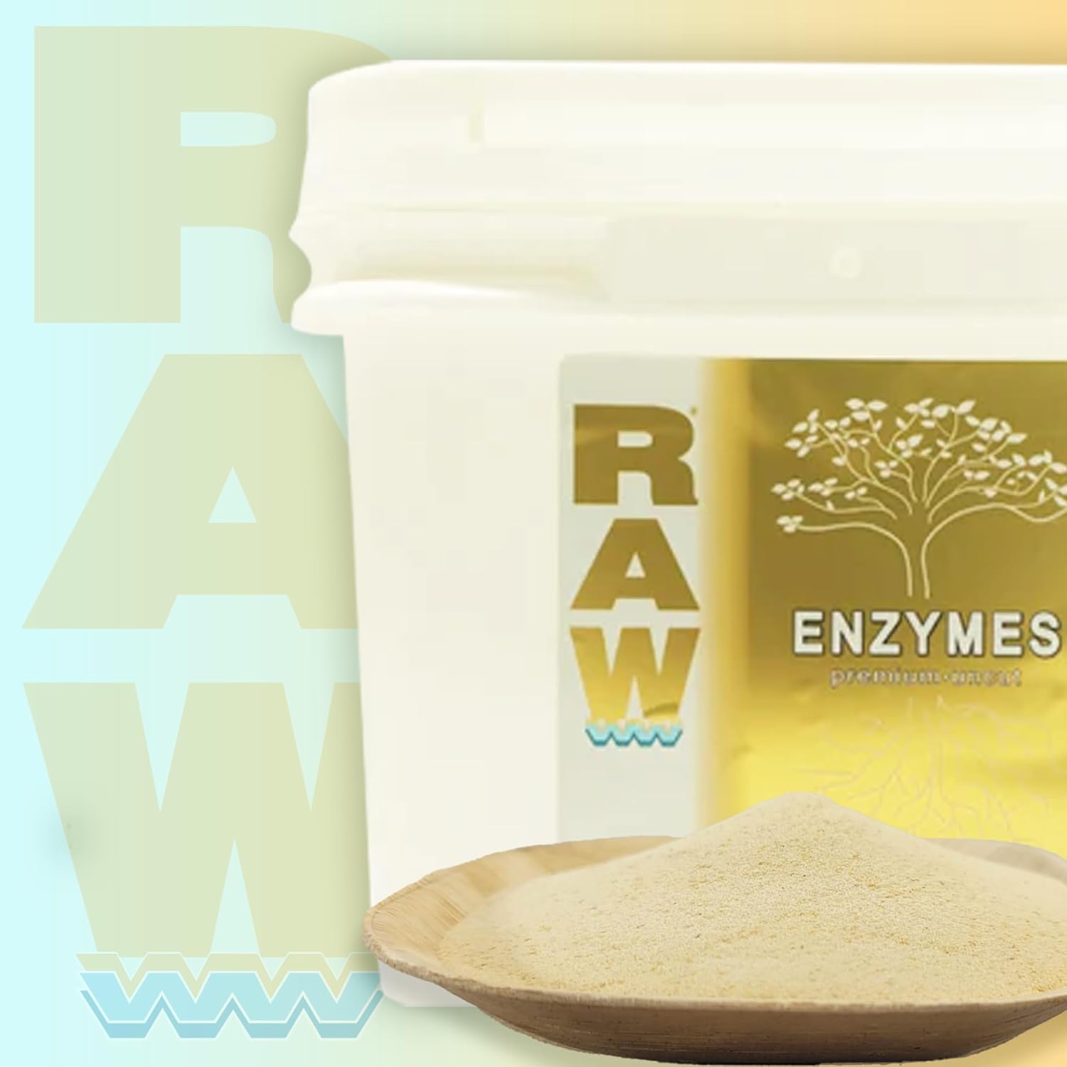 RAW Enzymes 10lb - Potent Plant Enzyme Blend for Enhanced Nutrient Uptake and Healthy Root Development