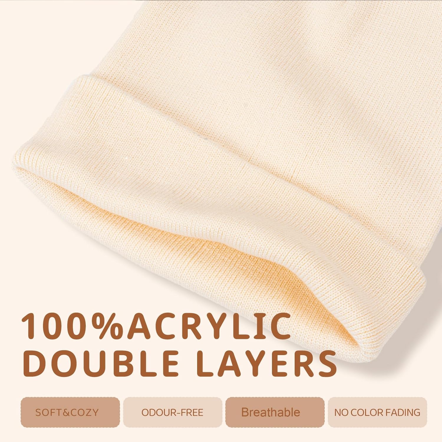 ZOORON Kids Beanie Boys Girls Beanies Children Winter Hats Children Knit Warm Caps Kids Soft Beanie Cap - Image 2