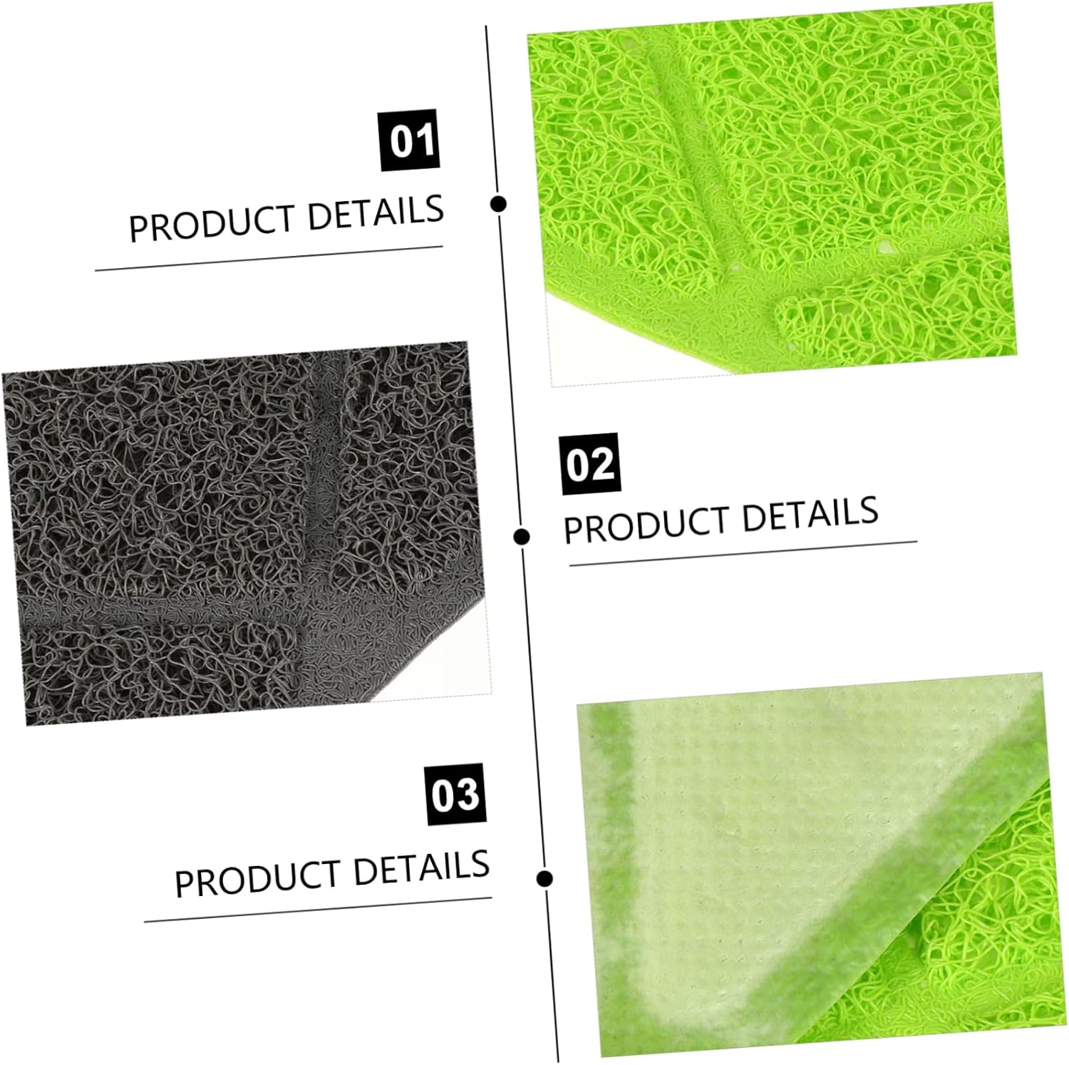 Generic 2pcs Non- Feeding Mat for Dogs and Cats Litter Food Water Placemat Grooves Owners