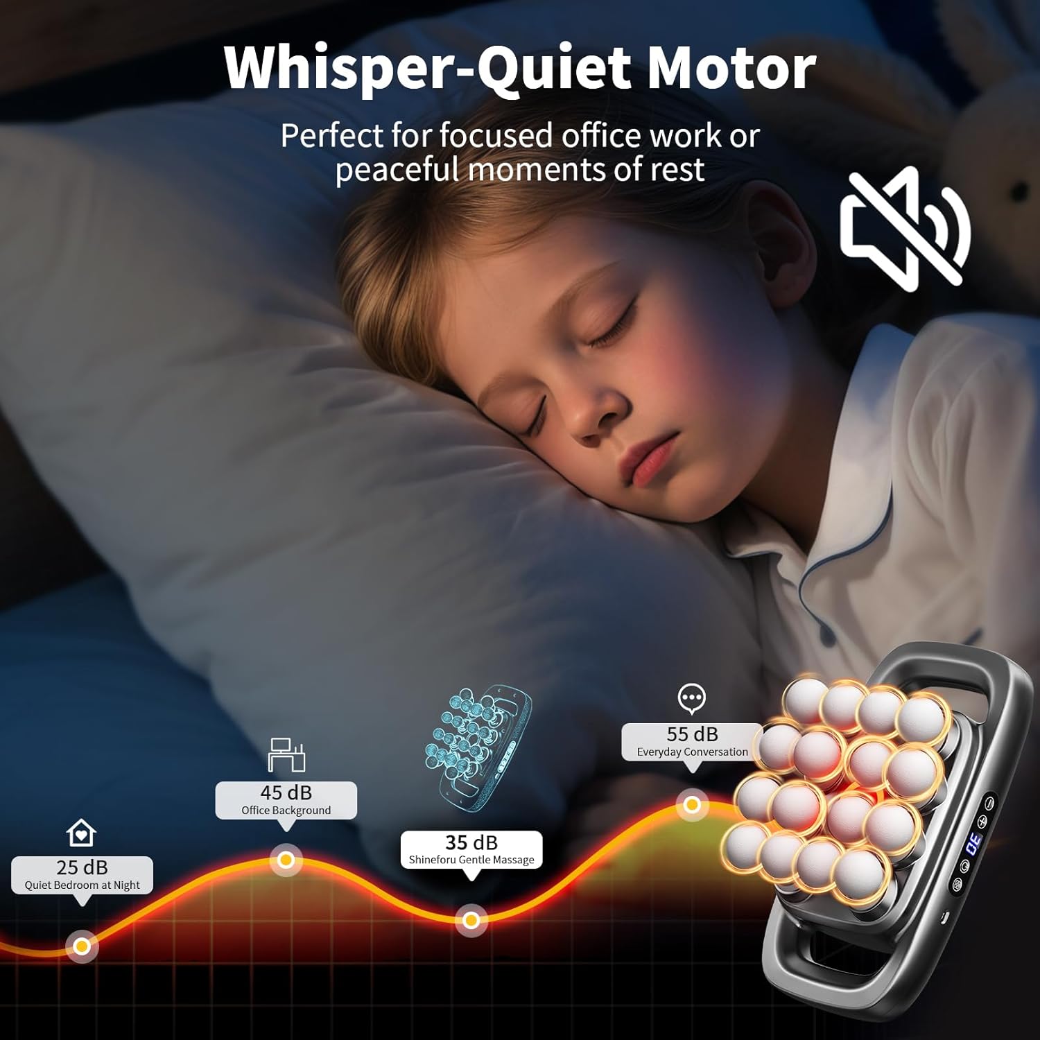 16 Head Massage Gun Deep Tissue, Gift for Husband 2026 Upgrade 48KG Force, 3 Modes & 30 Intensities, Quiet Portable with Dual Safety Protection for Neck Back Legs Waist Pain Relief