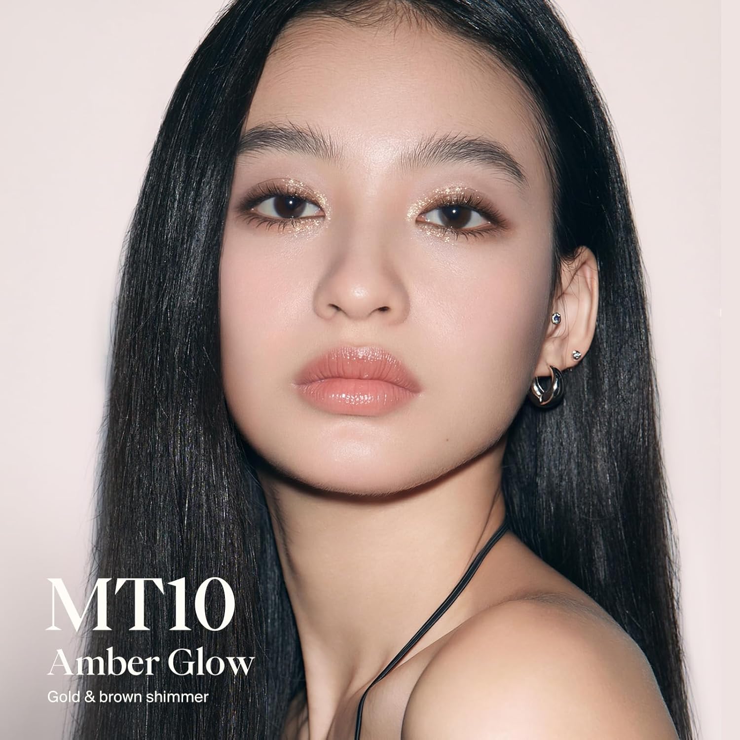 Joocyee Jelly Eyeshadow Stick, Cool-Touch Cream Eyeshadow Pencil with High-Impact Shimmer, Transfer-Resistant and Buildable Glitter Eye Makeup, Long Lasting Dewy Finish - Amber Glow