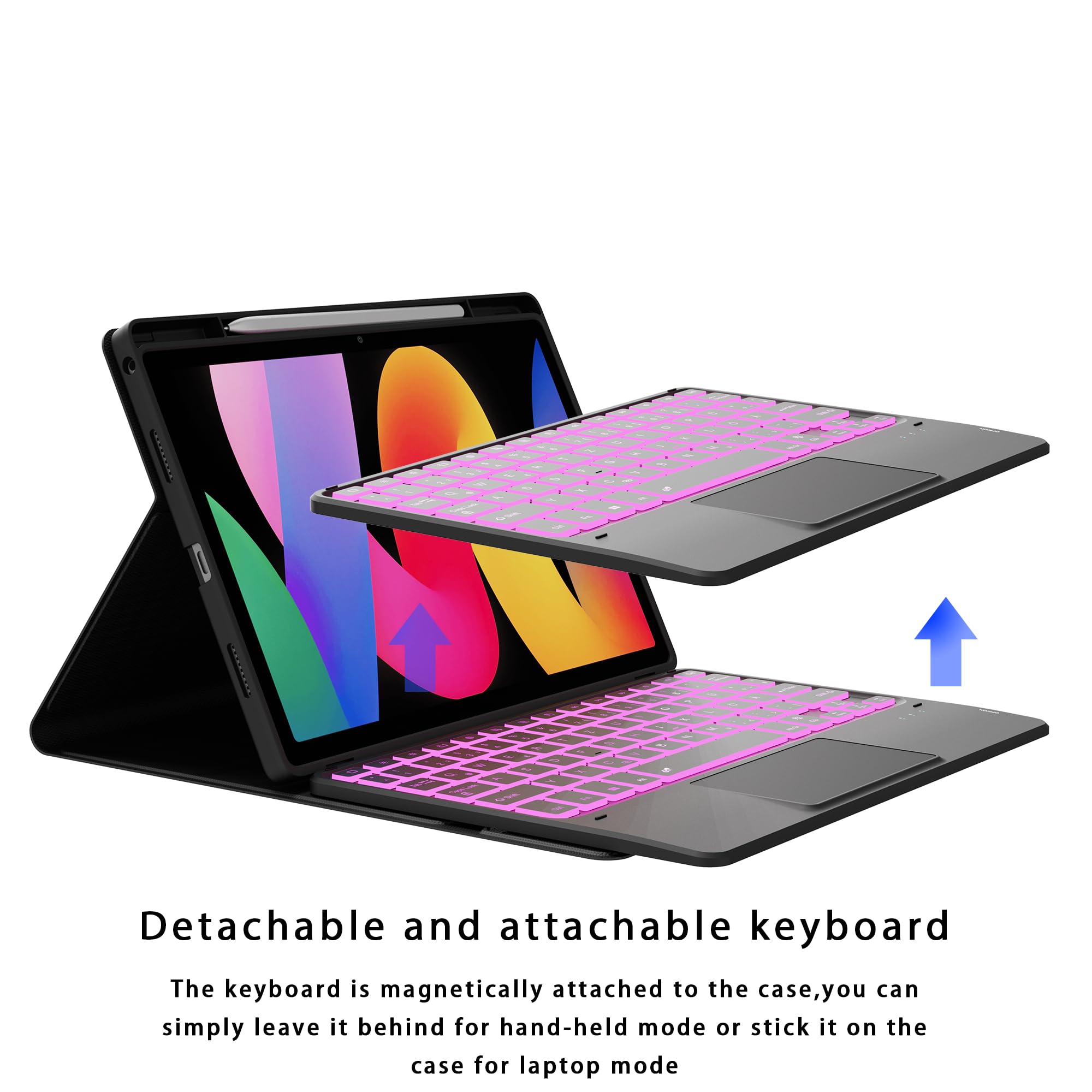 Tastatur-Hülle Für Xiaomi Redmi Pad SE 11 Zoll (2023) – QWERTZ Layout, Abnehmbar, Mit Stifthalter & Langer Akkulaufzeit