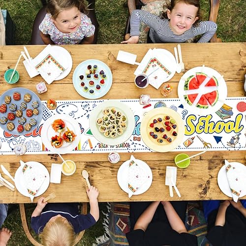 Miniatura 2 de Camino de mesa de regreso a la escuela, 14 x 72 pulgadas, camino de mesa de regreso a la escuela, camino de mesa de bienvenida a la escuela,