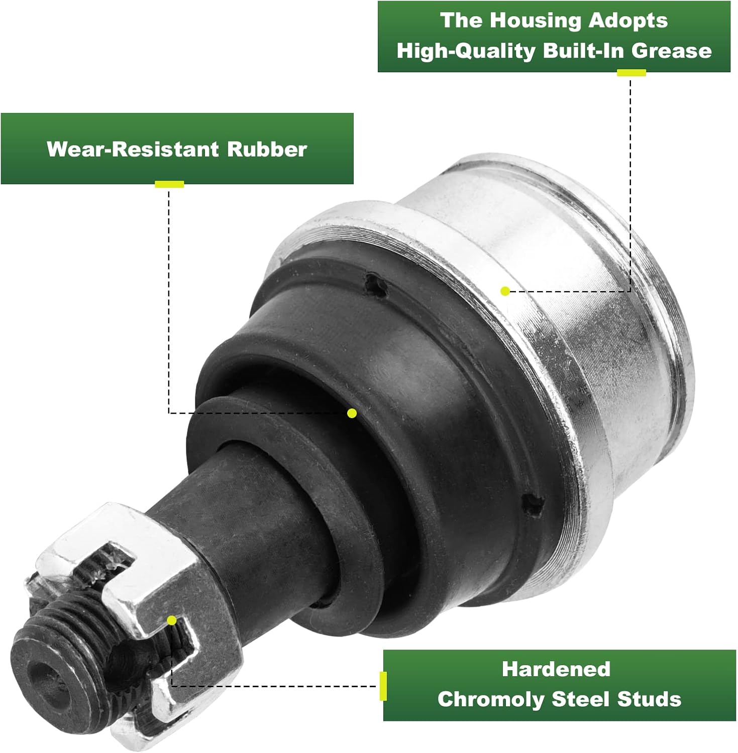 Upper/Lower Ball Joint Kit for Honda Rancher 420 TRX420, Foreman Rubicon 450 500 TRX450 TRX500, Rincon 650 680 TRX650 TRX680. 4pcs Ball Joint Assembly Replaces# 51375-HP5-601 51355-HN0-A01