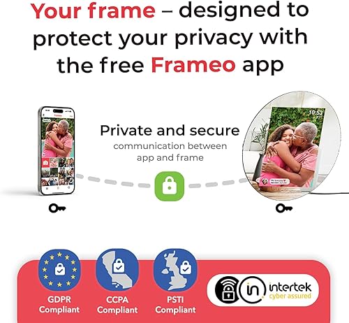 Miniatura 22 de SAMMIX Marco de fotos digital de 10.1 pulgadas, WiFi, marco de fotos digital electrónico, pantalla táctil IPS, 16 GB, mesa y montaje en pared, Negro