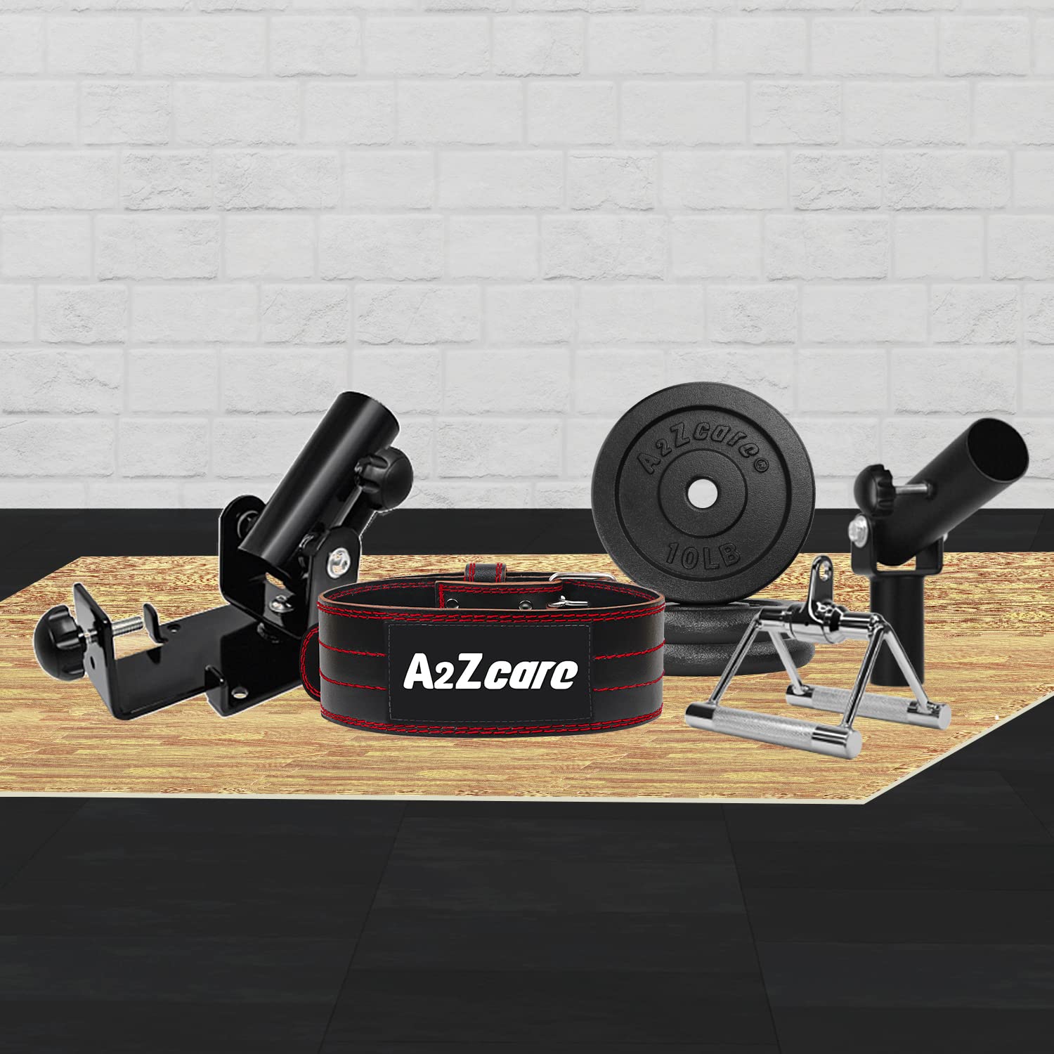 A2ZCARE Puzzle Exercise Mat with EVA Foam Interlocking Tiles - Interlocking Floor Mats for Gym Equipment - Ideal for Home Gym, Aerobic, Yoga and Pilates (Oak Wood Light)