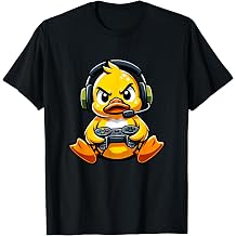 Funny Duck Quack Gamer Video Games Boys Girls Kids T-Shirt