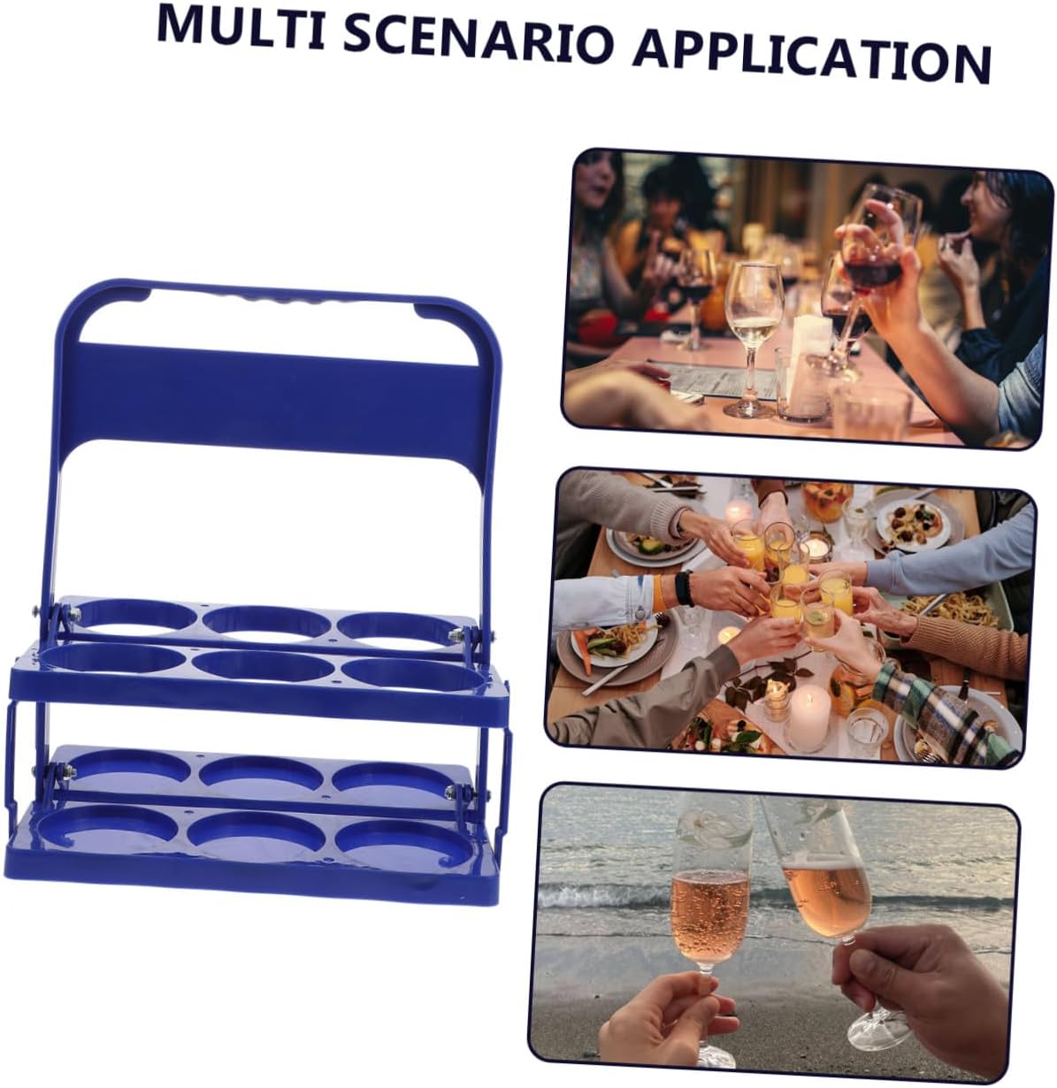 Portable Beer Holder Organizer Handheld Beer Storage Basket for Parties and Events Design with Smooth Edges Versatile Carrying for Drinks