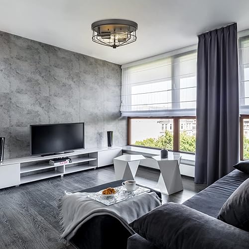 Miniatura 6 de Darkaway Lámparas de techo empotradas con pantalla sembrada, luz de techo interior y exterior para pasillo, entrada, dormitorio, porche, cocina,