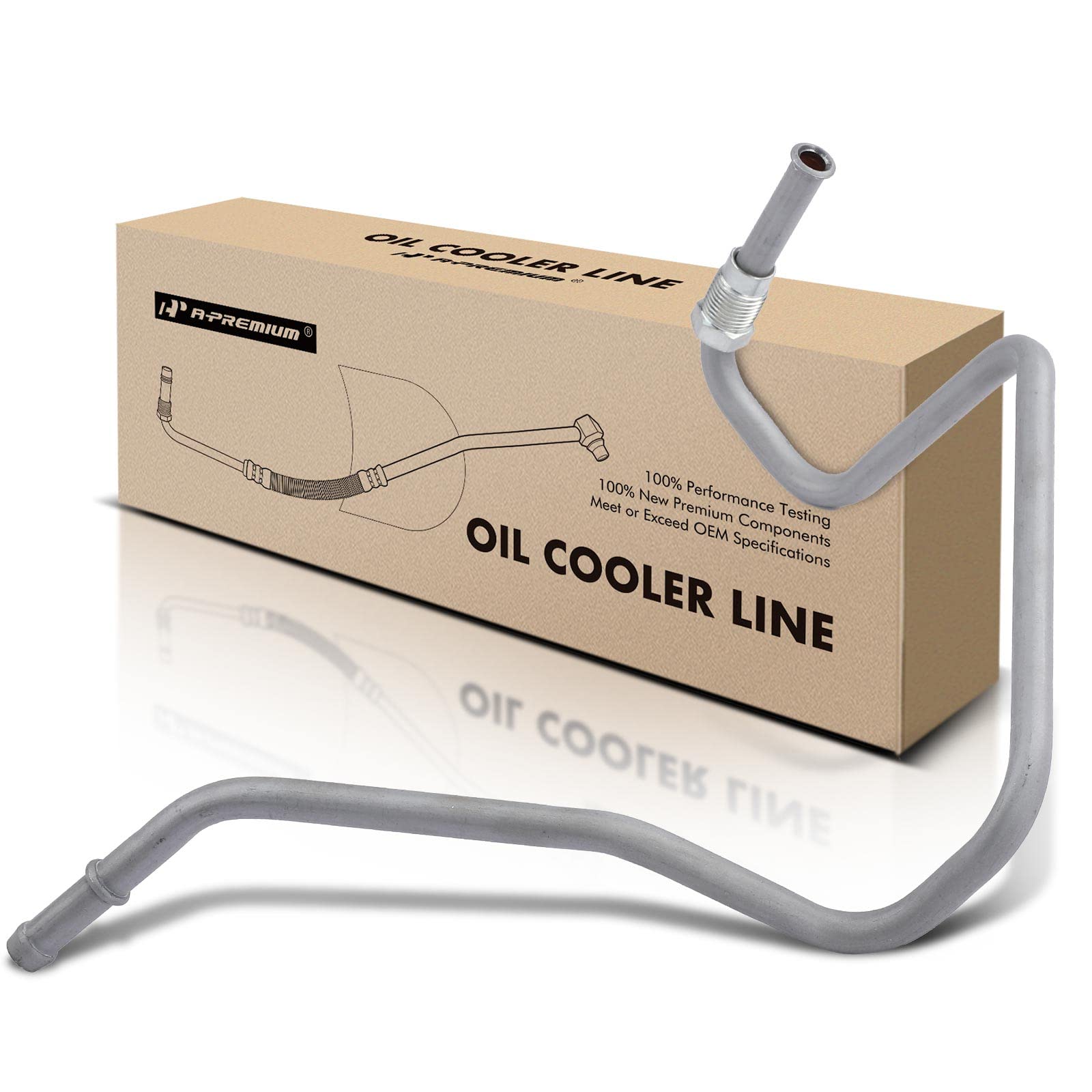 a-premium automatic transmission oil cooler line hose assembly compatible with ford f-250 super duty f-350 super duty 1999-2004
