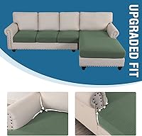 Vista 371 de H.VERSAILTEX 2025 New Sectional Couch Covers 8 Pieces Stretch Sofa Covers for Sectional Sofa Set Separate L Shaped Couch Cover for Both Left/Right