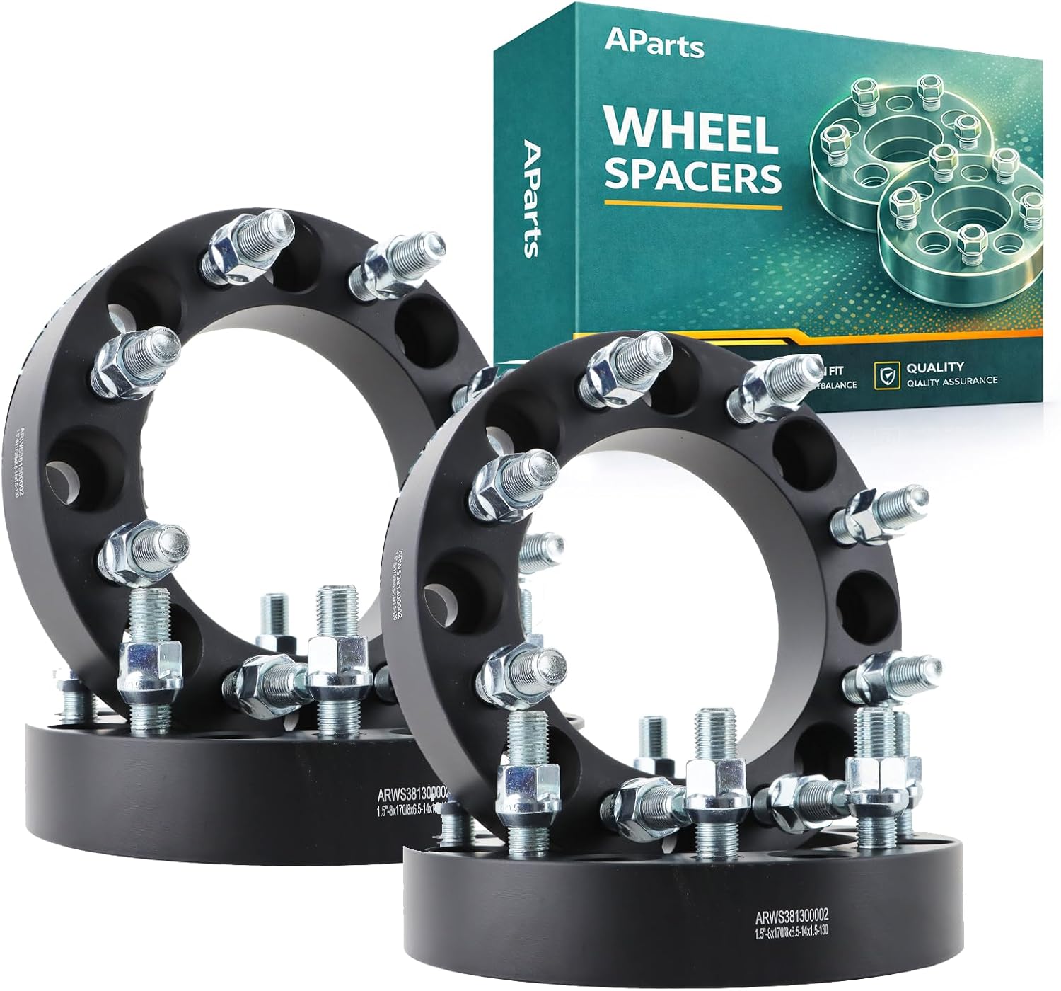 AParts 5x4.5 Hubcentric Wheel Spacers 0.75", 64.1mm Hub Bore, 12x1.25 Studs, Forged Aluminum Wheel Spacers Compatible with