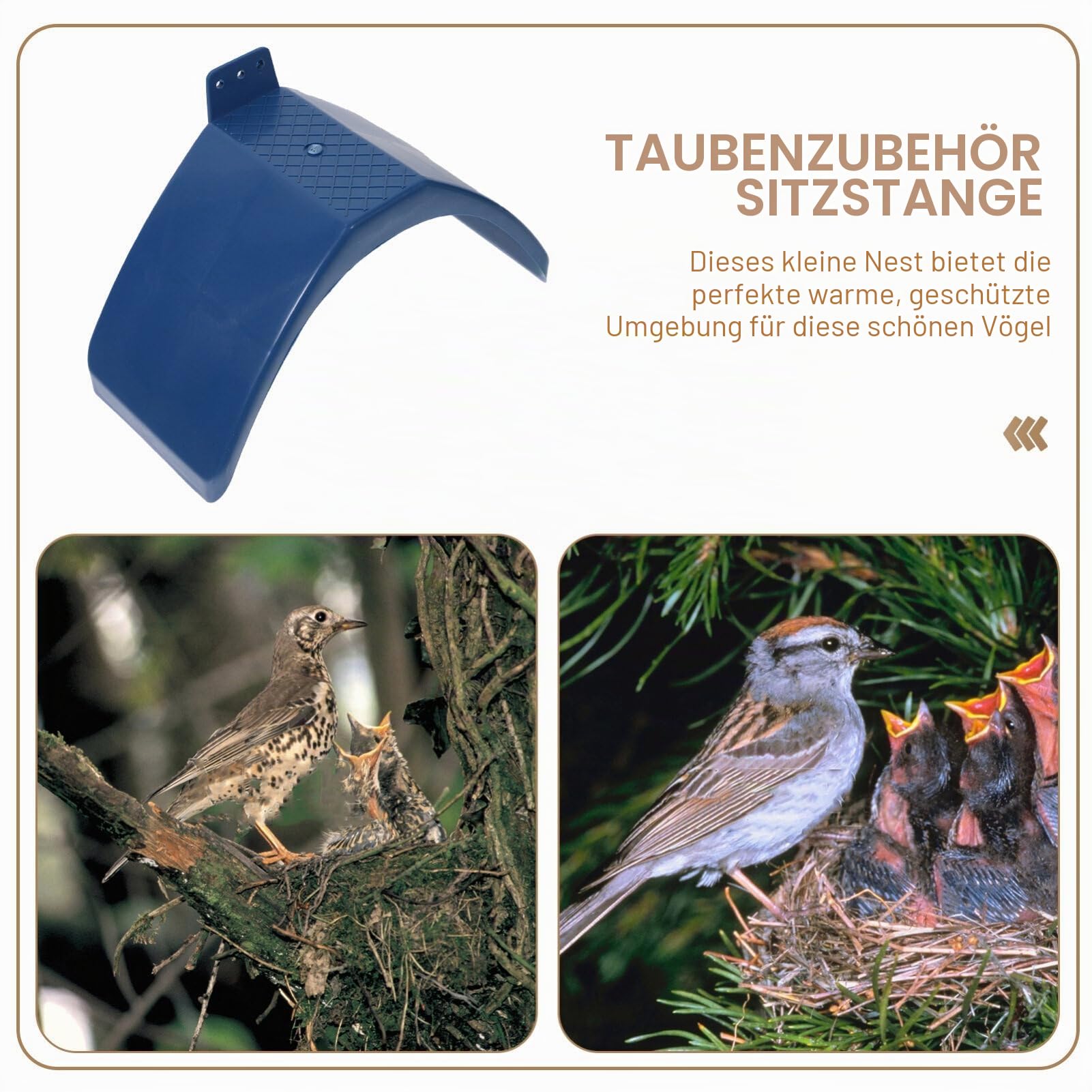 iplusmile Taubenstütze Kunststoff Sitzstange 20X4X5 Zoll Tauben Ruhe Rahmen Mit Schraubenloch Vogelkäfig Zubehör Für Tauben Und Papageien