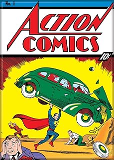Ata-Boy Dc Superman Action Comics #1 Cover 2.5" X 3.5" Magnets for Refrigerators and Lockers