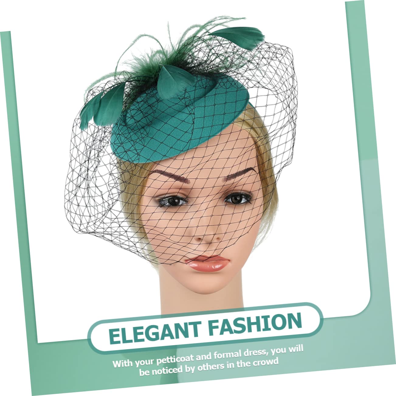 3pezzi Fascinator Elegante per Donne con e Piume Accessorio di Stile Retro per Cerimonie Matrimoni e Tea Party