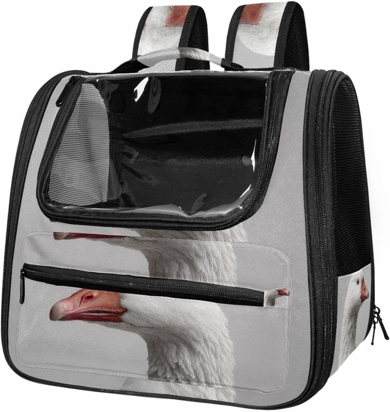 Portable Travel pet Backpack Carrier Hamster Bag Small Dog cat Carrier Breathable Hang Bag, Goose (2)