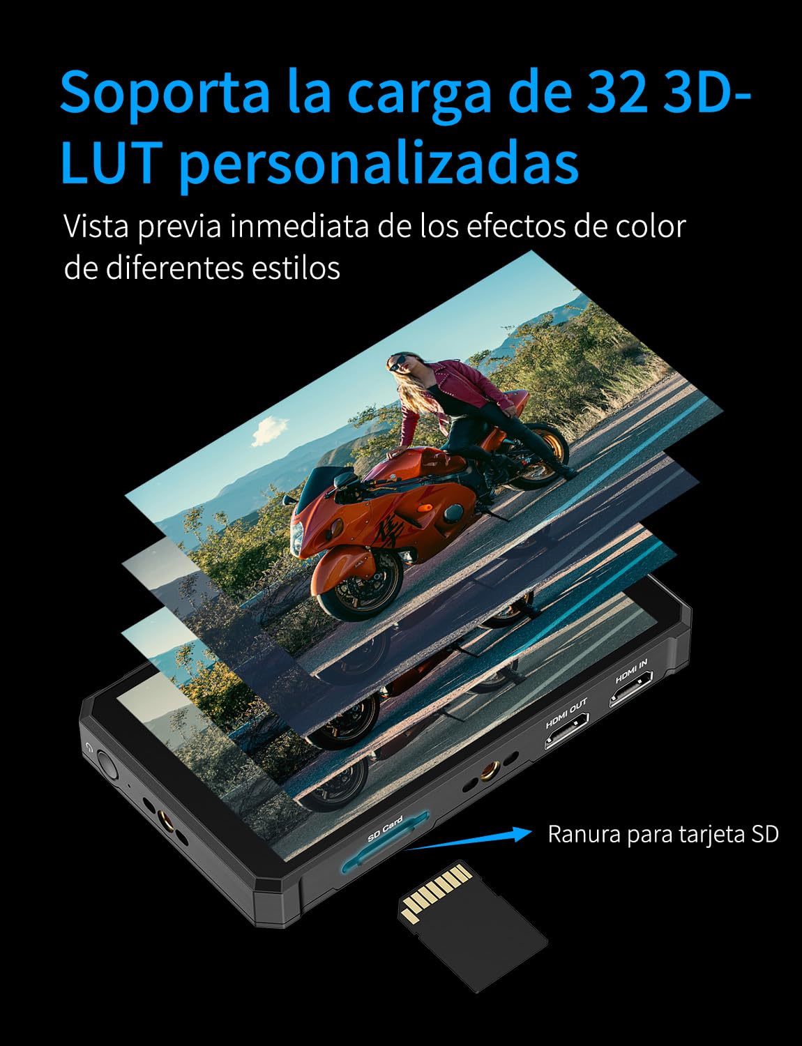 FEELWORLD PS6 Monitor de cámara Vertical y Horizontal OLED de 5,5 Pulgadas con Pantalla táctil de 550nits y 1080p, Entrada y Salida HDMI 4K a 60 Hz, batería F550, Peso Ligero de 148g para videografía
