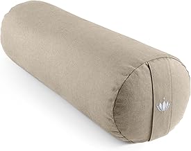 Lotuscrafts® Yoga Rolle Ø24 cm, Yogabolster mit 100% Bio-Dinkelfüllung, Waschbarer Bezug aus Baumwolle, für Yin Restorative Yoga-Übungen, GOTS Zertifiziert