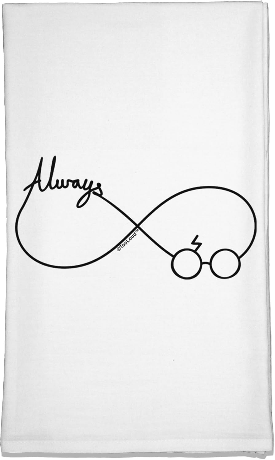 TOOLOUD Always Infinity Symbol Flour Sack Dish Towel