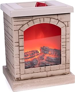 Scentsationals Christmas Wax Warmer, Wax Melt Warmer for Scented Wax ; Holiday Collection Stacked Stone Fireplace - Candle Wax Melter for Fragrance Cubes and Tarts