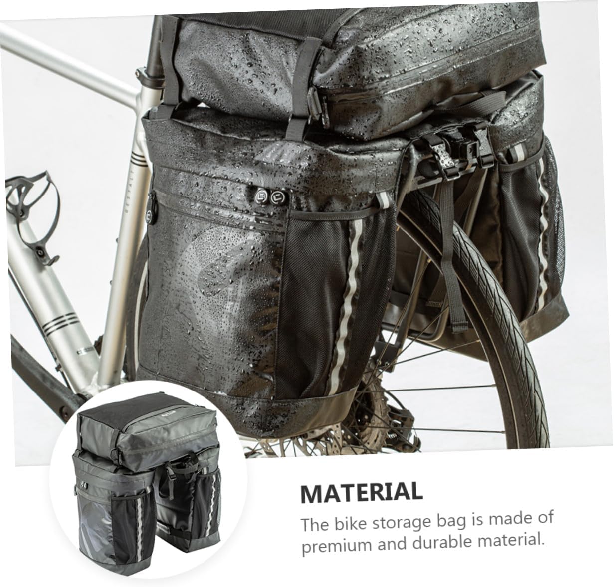 Bike Saddle Bag Bicycle Rear Rack Waterproof 50l Large Capacity Travel Pannier Bag for Mountain and Road Bikes Long-distance Cycling