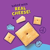 Vista 3 de Galletas saladas horneadas Annie's Organic White Cheddar Squares, hechas con queso real, 7.5 oz