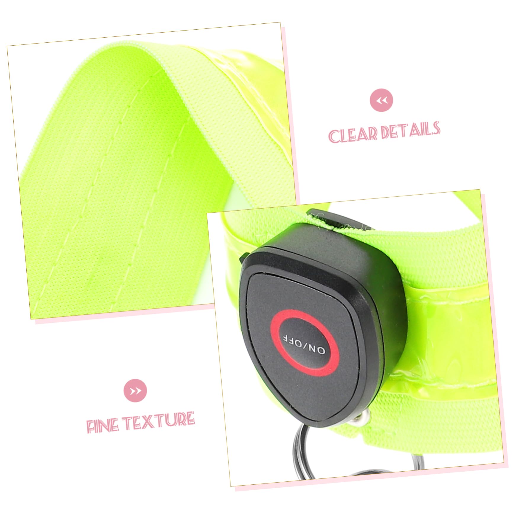 Abaodam Bretelles Croisées Lumineuses Brassard De Course à Pied Lumières LED Ceinture D'épaule à LED Rougeoyante Ceinture LED Lumière LED Bande LED Nylon Green
