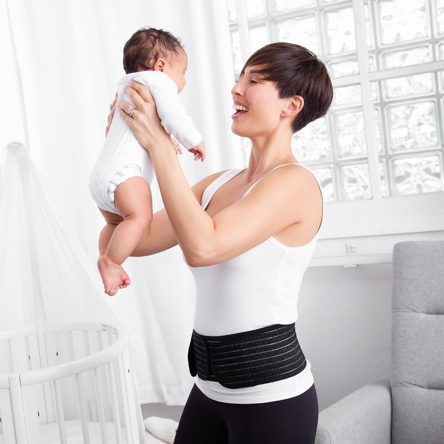 Belly Bandit 2-in-1 Hip Bandit - Maternity Belly Band & Postpartum Hip Wrap - Adjustable Pregnancy Belly Support and Compression Wrap