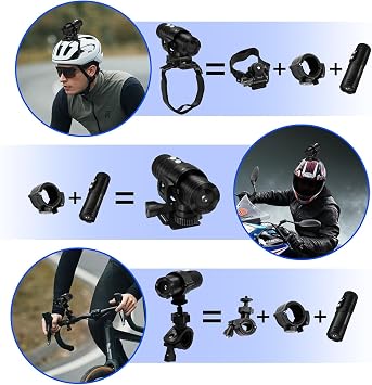 Action Camera 1080P Wifi Helmet Camera Ultra HD 120° Wide Angle Waterproof Helmet Camera Webcam EIS Stabilization Action Camera with Accessory Kit for Climbing Riding Skiing