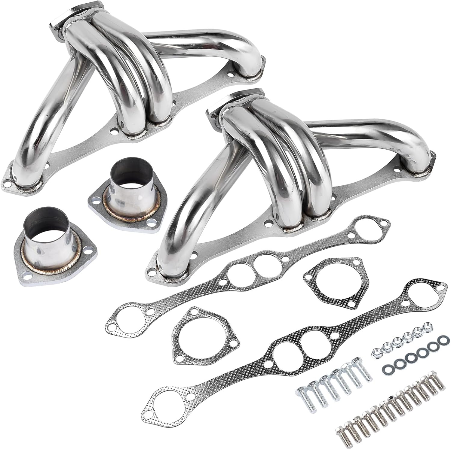 Stainless Hugger Headers Replacement for Chevy Small Block SB V8 262 265 283 305 327 350