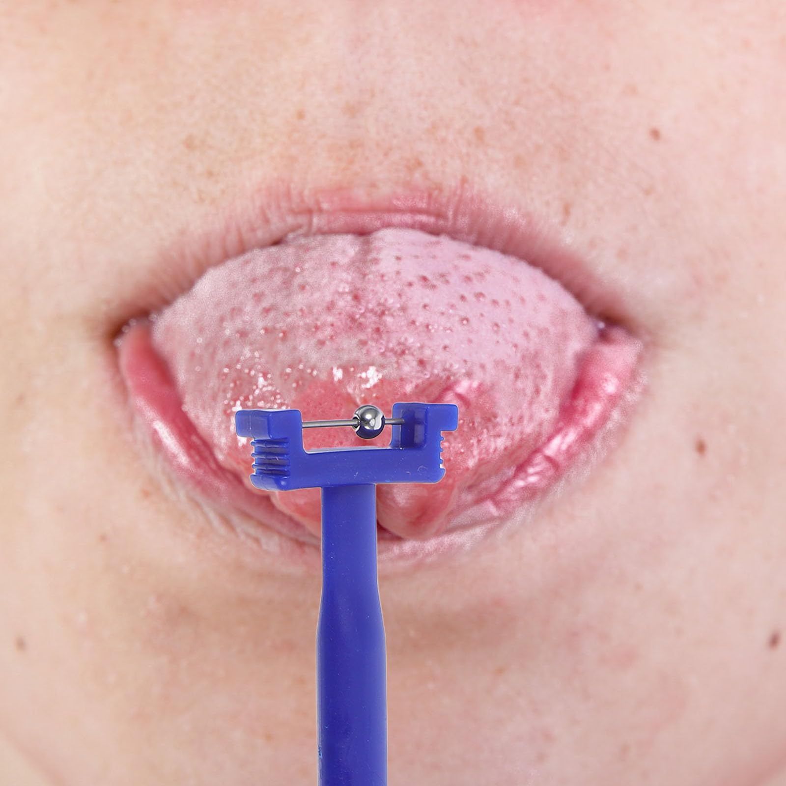 Alipis Orthophonie Exercice Buccal Outil de Stimulation Orale pour Entraînement des Muscles Langue, Appareil Léger en Pp et Acier Inoxydable pour Rééducation Linguistique