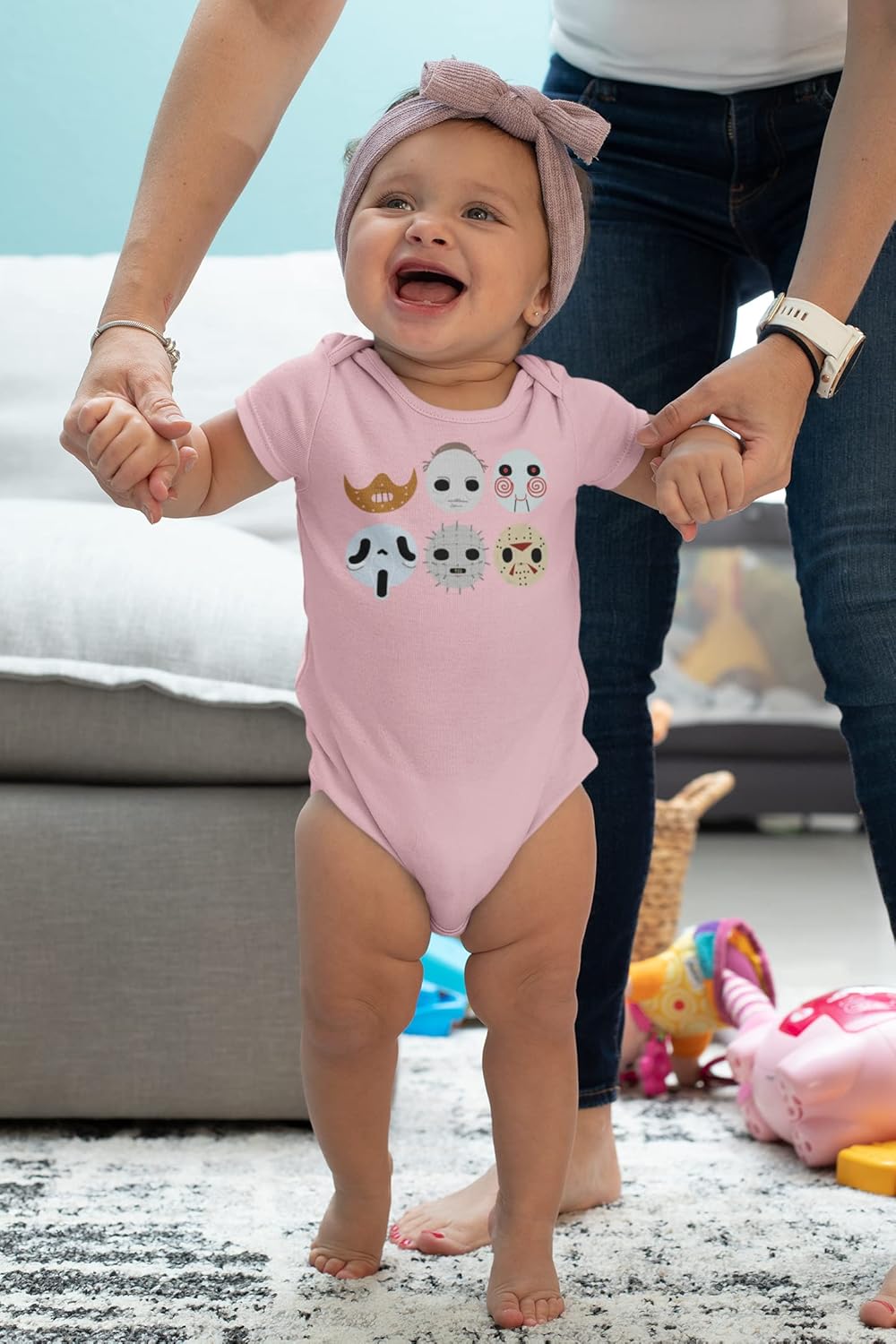 Set of 3 Bodysuits for Horror Fans Size 12M