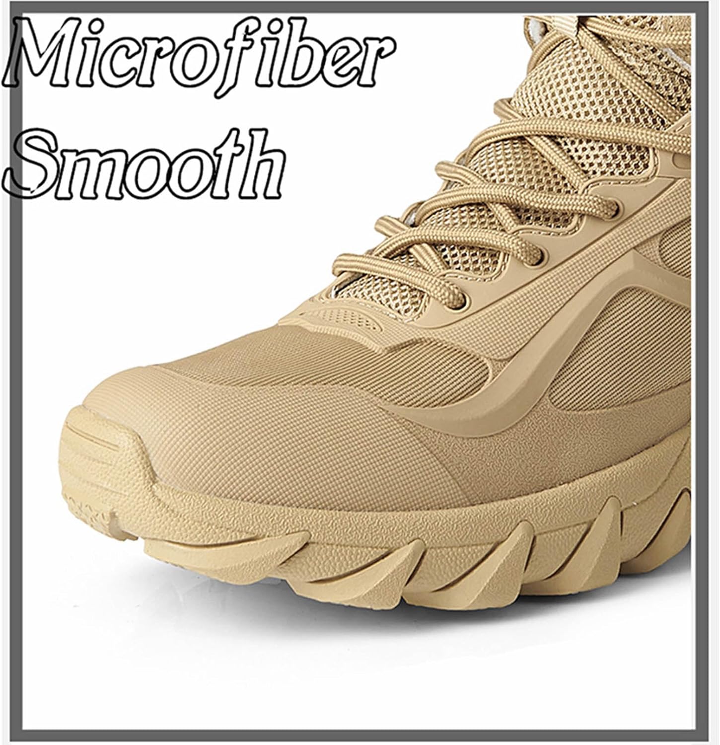 Miniatura 2 de Renyqatt Botas tácticas para hombre, 8 pulgadas, ligeras, militares, con cremallera lateral, botas de selva para combate, botas de desierto