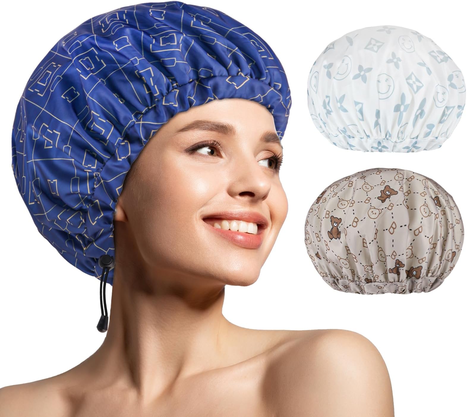 Sheomern Dual Waterproof Design Adjustable Terry Shower