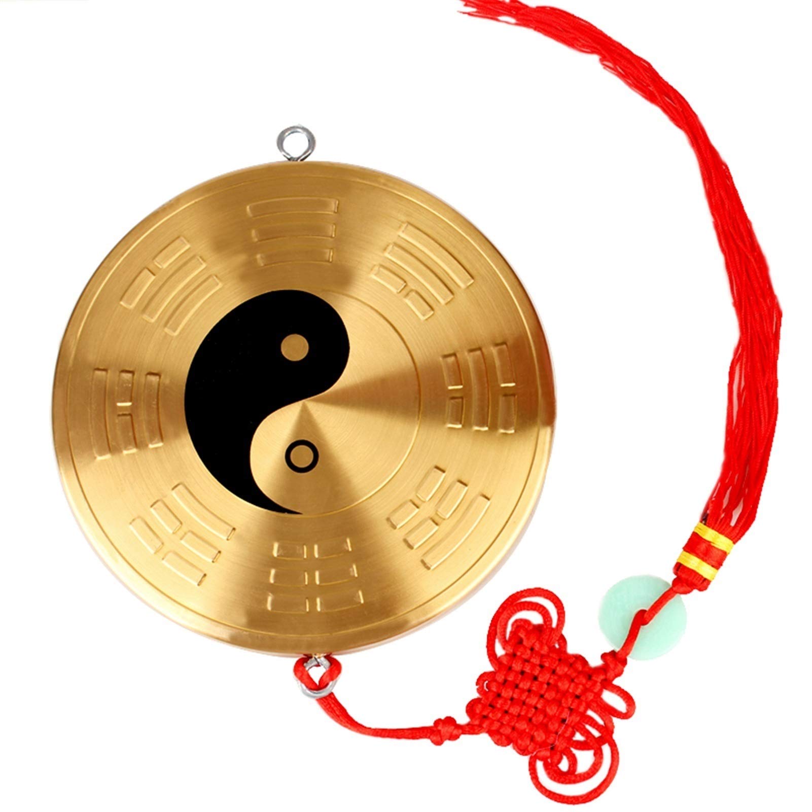 Specchio Ba Gua Jiugong Feng Shui de Cobre Tai Chi Espejo Cotilla Colgante Yin Y Yang Espejo Convexo Cóncavo Adornos para El Hogar Artesanías Specchio Cinese Feng Shui Bagua (Size : Medium)