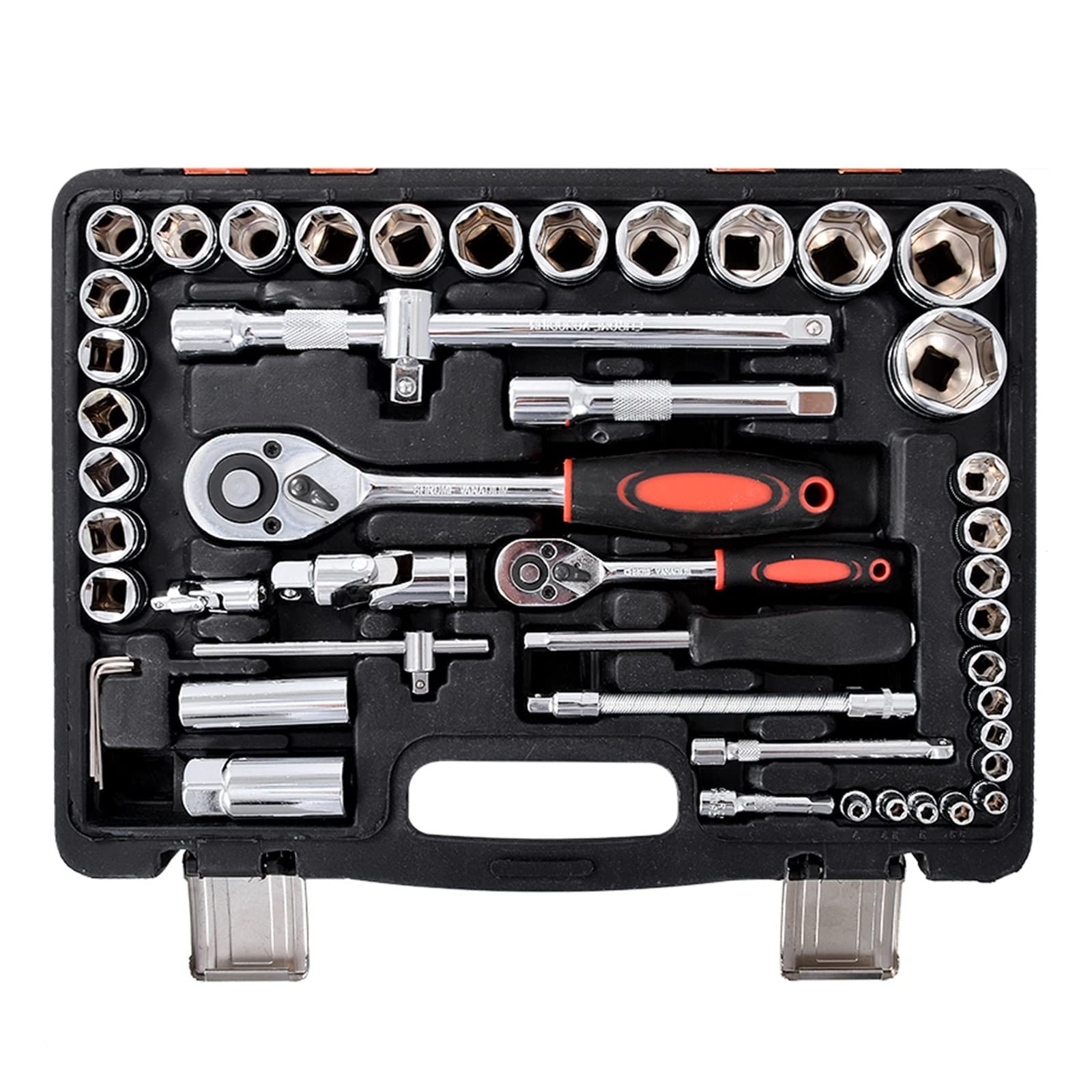 Jeu de clés à douille 61 pièces/ensemble Kit d'outils de Service de réparation de Machine de bateau de voiture avec cliquet robuste 61 pièces/ensemble
