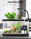 Pawfly 2 Gallon Fish Tank, Ultra Clear Aquarium Starter Kit with 6 W LED Aquarium Light, Mini Air Pump, Filter, Siphon Vacuum Water Changer & Basket, Small Fish Tank for Betta