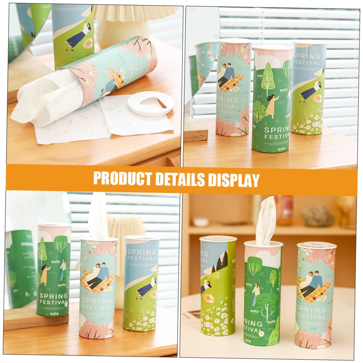 MAGICLULU 3 Set Fazzelette Colorate Per Auto Dispenser Cilindrico Per Tovaglioli Da Portabicchieri Per Ufficio Bagno E Casa Tovaglioli Morbidi E Pratici 3 Pezzi*3