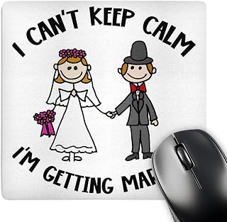 3dRose Funny Bride and Groom Wedding I Cant Keep Calm Im Getting Married Mousepad