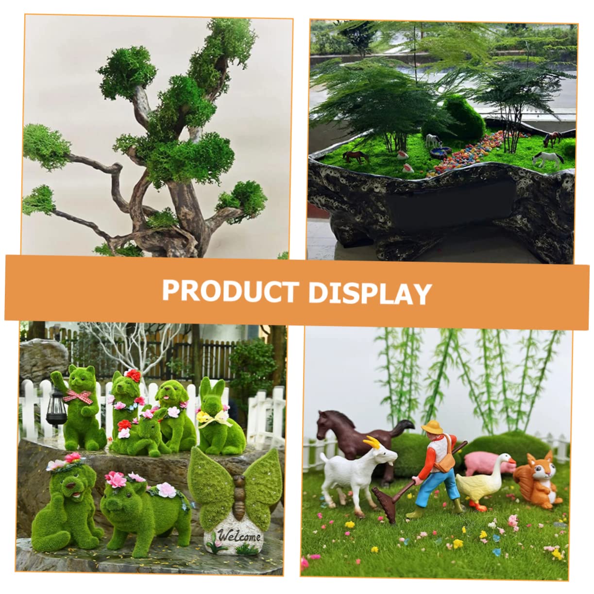 HOODANCOS Artificial for Decor 4 Bags of Faux DIY Landscape No Maintenance Decor