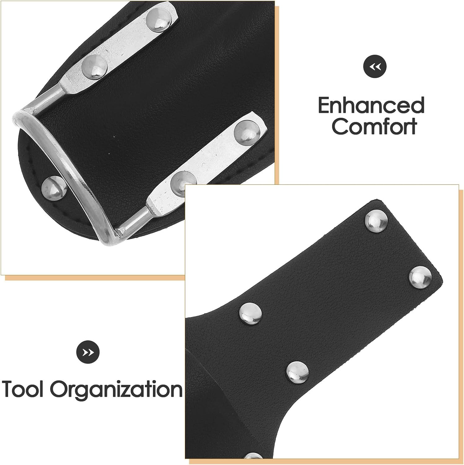 Hammer Holder Belt Holster, PU Tool Holder for Hammers and Pliers, Heavy Duty Loop for Construction, Garden Tools, and Carpentry, Easy to Attach
